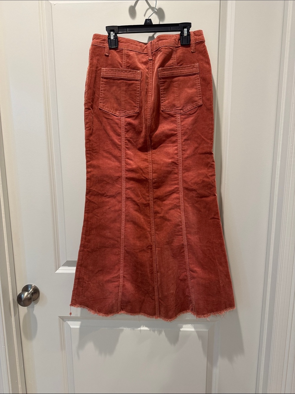BellanBlue Rust Corduroy High-Low Maxi Skirt - Picture 3 of 4